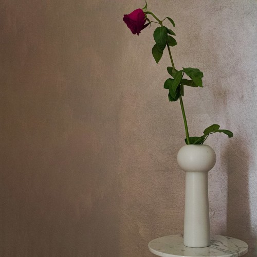 Carrara Home Design Cilindro Minimal 화이트 카라라 마블 화병 꽃병 13648