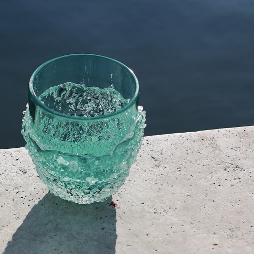 Micheluzzi Glass Ghiaccio Acqua 라지 화병 꽃병 13621