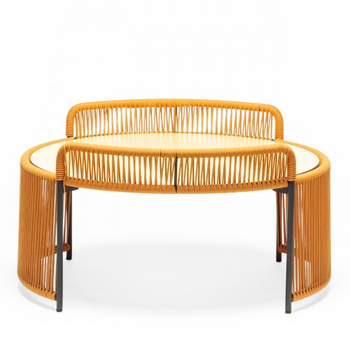 Chairs & 모어 Altana 미디움 Round 옐로우 커피 테이블 by Antonio De Marco 13235