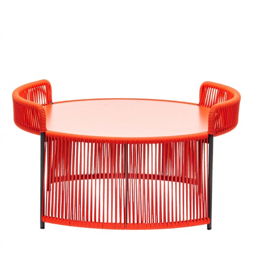 Chairs & 모어 Altana 미디움 Round Red 커피 테이블 by Antonio De Marco 13229