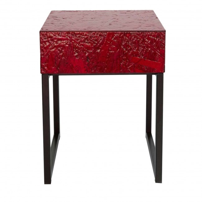 Arkof SP링 BED사이드 테이블 With Drawer Red by Fabrizio Contaldo 11625