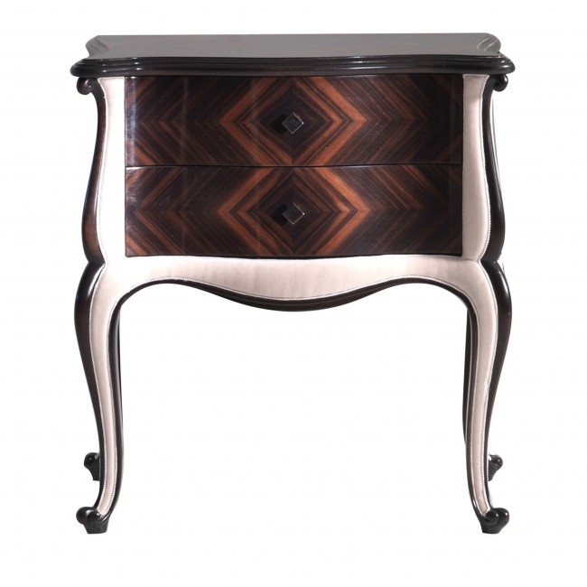 Annibale Colombo Ebony and Cherry Nightstand 11556