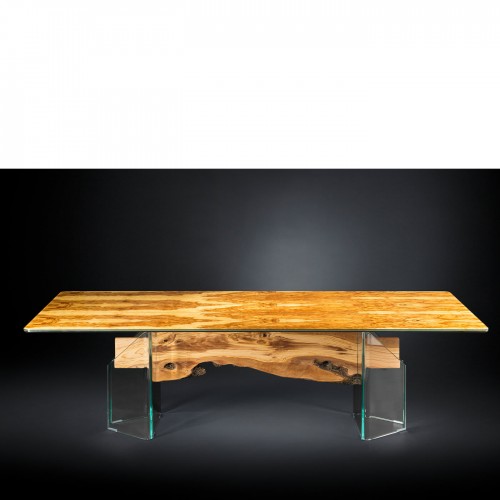브이지NEWTREND 글라스&WOOD Portofino 직사각형 테이블 in Olive Wood 10593
