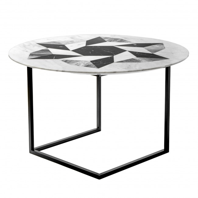 Travertini & Pietre Esopo Cubic 커피 테이블 with Geometric Wheel by Antonio Saporito 08848