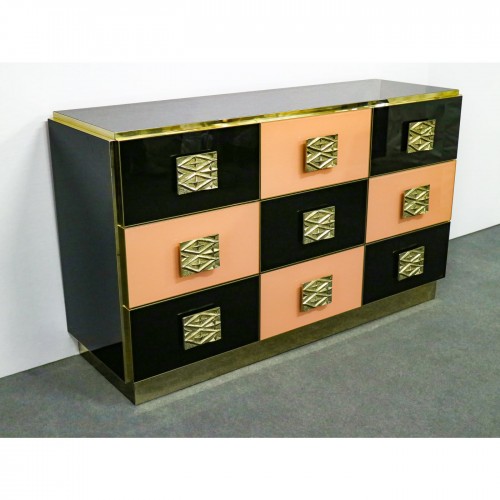 Luca Polato 브라스 and Wood Chest of Drawers 08288