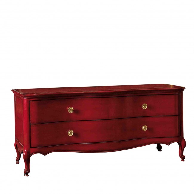 Salda Red Chest of drawers Louis XV 07379