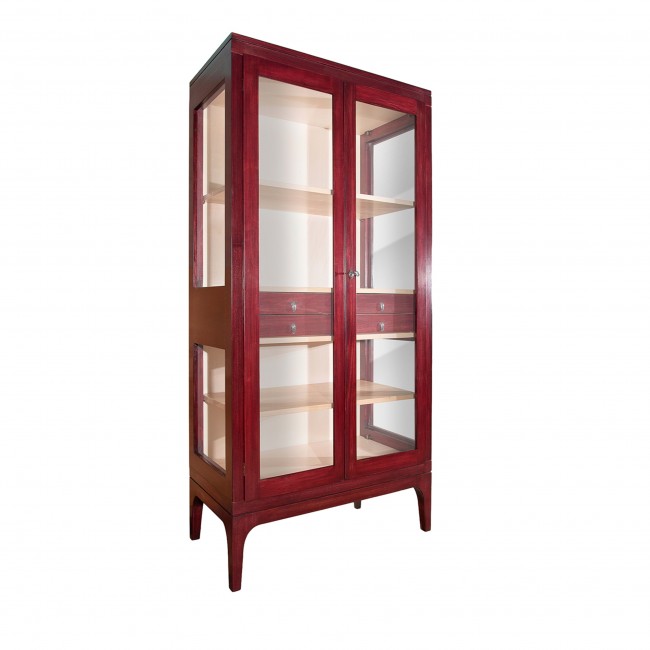 Ebanisteria Roberto Gambella Elsa 2-Door Red Display Cabinet by Eugenio 06886