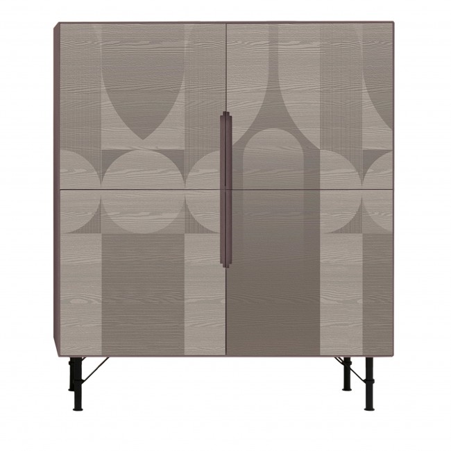 Icons Design Milano Marrakech 4-Doors POWDER-핑크 Cupboard 06814