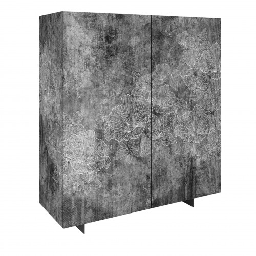 Pictoom Wall Dress 2-Door Antique 블랙 Cabinet 06798