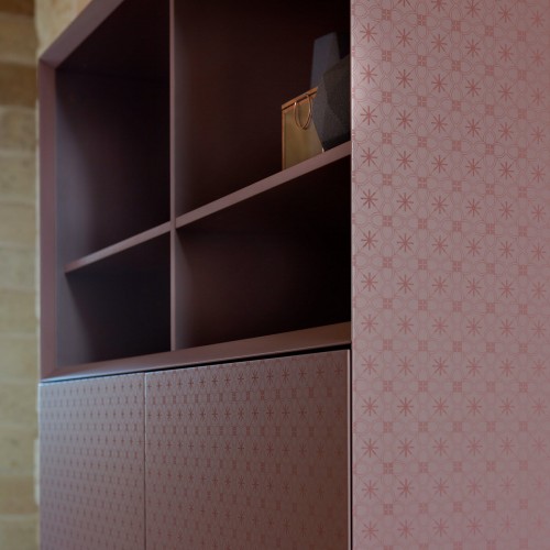 Barba Design Tiles 마룬 Tall Cabinet 06522