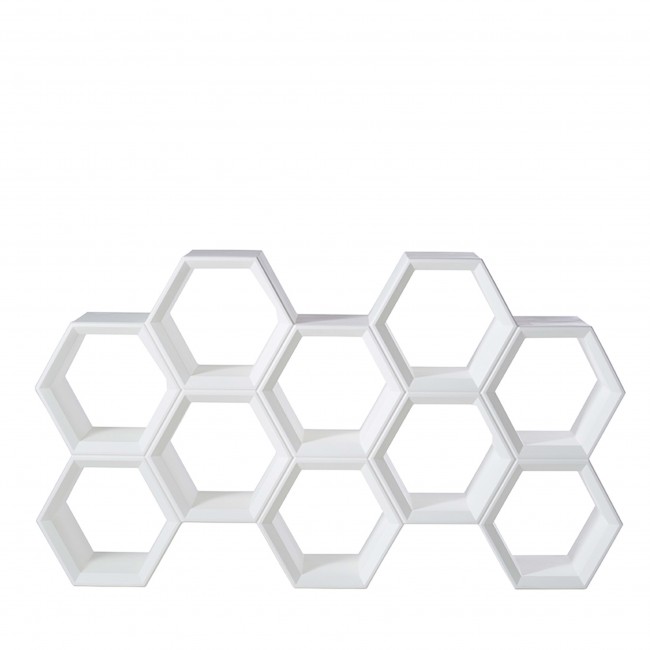 슬라이드 Hexa 화이트 Honeycomb 북케이스 06060