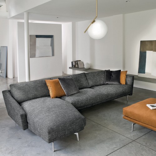CTS Salotti Urban Gray Sectional Sofa by M아르코NATO & Zappa 02818