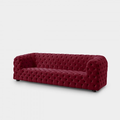Loopo Tufted 직사각형 Red Sofa 02565