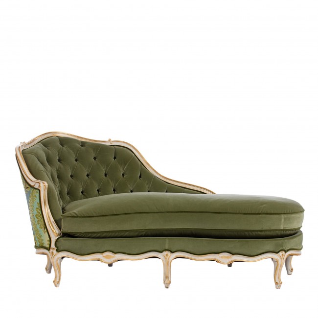 Salda 그린 Chaise-longue Louis XV 01487