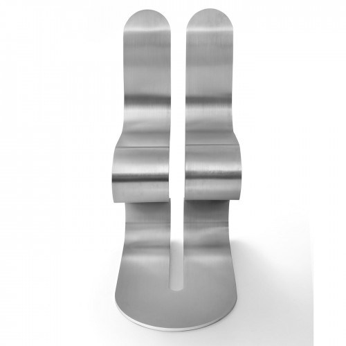 Lamberti Design Fluid Ribbon 실버 체어 의자 by Michael DAmato 00938