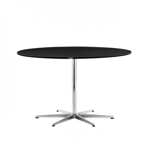 프리츠한센 서큘러 테이블 A826 (145cm) - 블랙 스탠다드 라미네이트 새틴 알루미늄 엣지 베이스 00972
