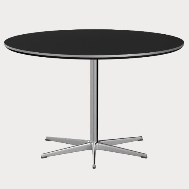 프리츠한센 서큘러 테이블 A825 (120cm) - 블랙 스탠다드 라미네이트 새틴 알루미늄 엣지 베이스 00968