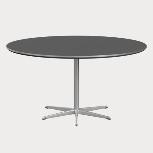 프리츠한센 서큘러 테이블 A826 (145cm) - 그레이 브로모 스페셜 라미네이트 새틴 알루미늄 엣지 실버 베이스 00955