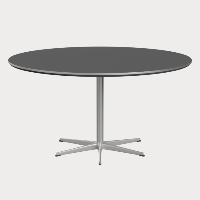 프리츠한센 서큘러 테이블 A826 (145cm) - 그레이 브로모 스페셜 라미네이트 새틴 알루미늄 엣지 실버 베이스 00955