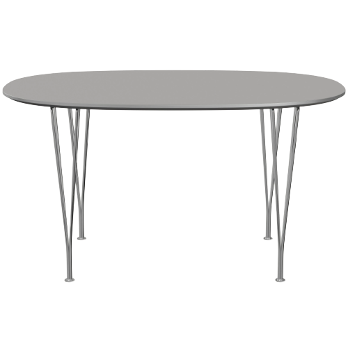 프리츠한센 슈퍼엘립스 테이블 (B611 90x135) 크롬베이스 그레이 에페소 00949