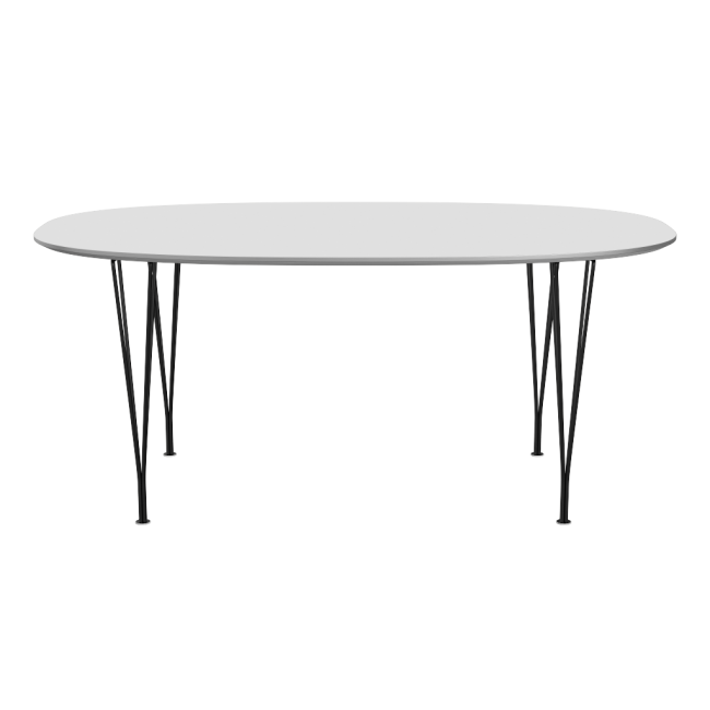 프리츠한센 수퍼엘립스 테이블 (B616 100x170) - 블랙 베이스 / 화이트 라미네이트 00941