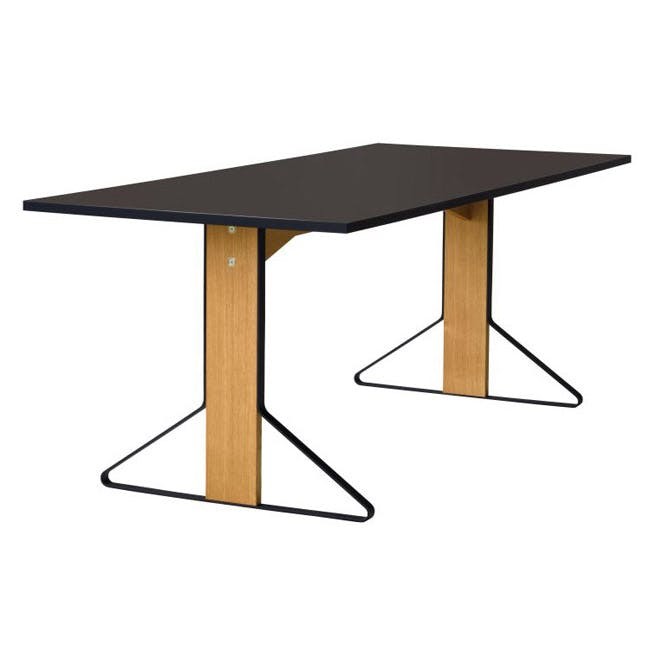 아르텍 카아리 테이블 REB 001 - 레그: 오크 클리어 & 브레이스: 스틸 블랙 탑: 리놀륨 엣지: ABS 07254