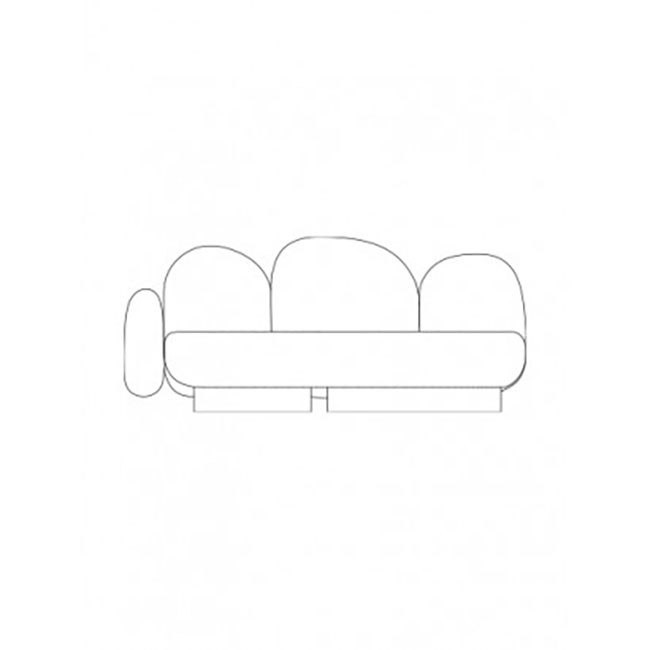 발레리 오브젝트 2-seat-sofa with 1 armrest left - bangar sand 06004