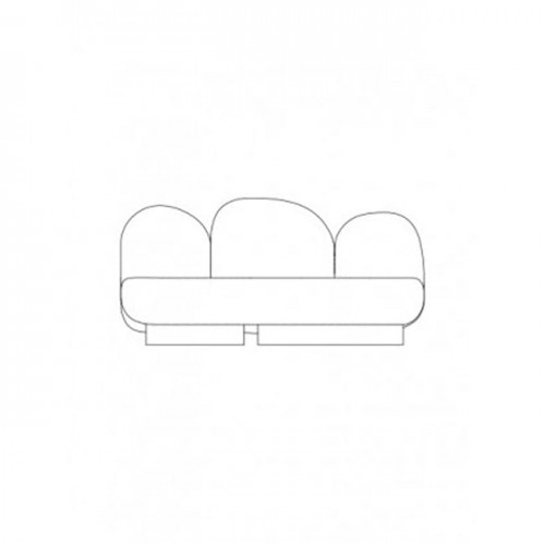 발레리 오브젝트 2-seat-sofa without armrest - sevo rust 05999