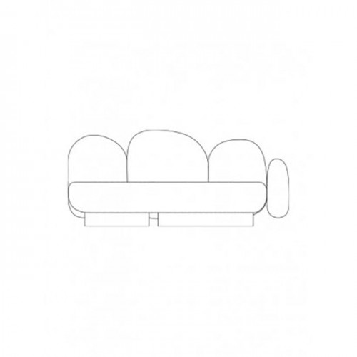 발레리 오브젝트 2-seat-sofa with 1 armrest right - senales grey 05994