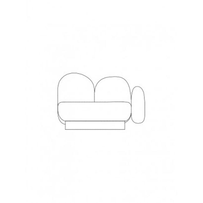 발레리 오브젝트 1-seat-sofa with 1 armrest right - senales grey 05626