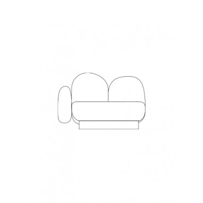 발레리 오브젝트 1-seat-sofa with 1 armrest left - senales grey 05625