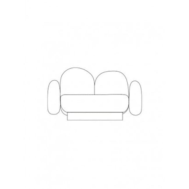 발레리 오브젝트 1-seat-sofa with 2 암레스트 - senales grey 05624
