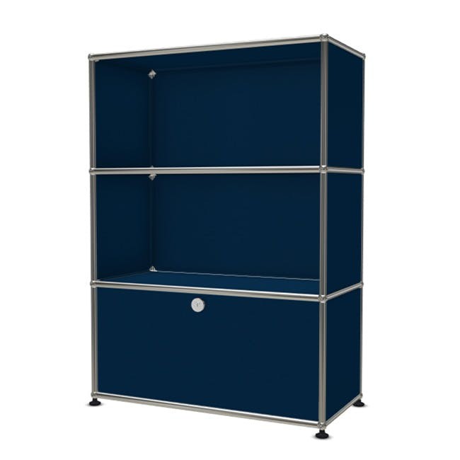 유에스엠 할러 1x3 모듈 (1-bottom-door 4-4-panel W77 x H109) - 스틸 블루(RAL 5011) 04758