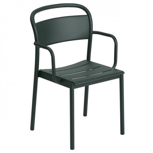 무토 리니어 Steel 암체어 팔걸이 의자 다크 그린 18267
