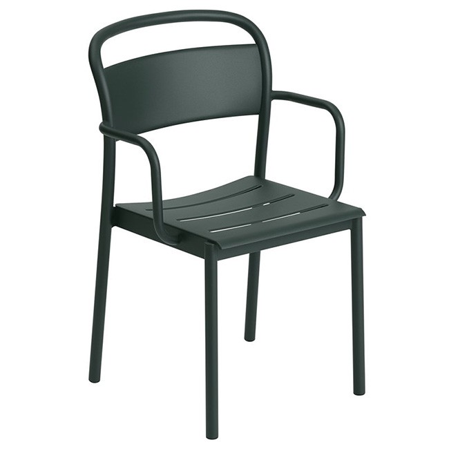 무토 리니어 Steel 암체어 팔걸이 의자 다크 그린 18267