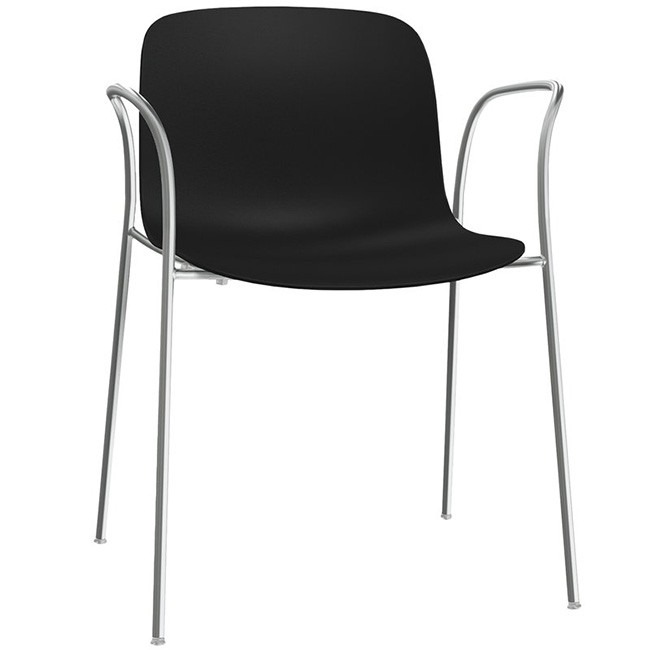 마지스 트로이 체어 의자 with 암스 블랙 - 크롬 18236