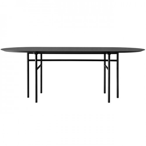 메누 스날게이드 테이블 오벌 210 x 95 cm 블랙 오크 15015