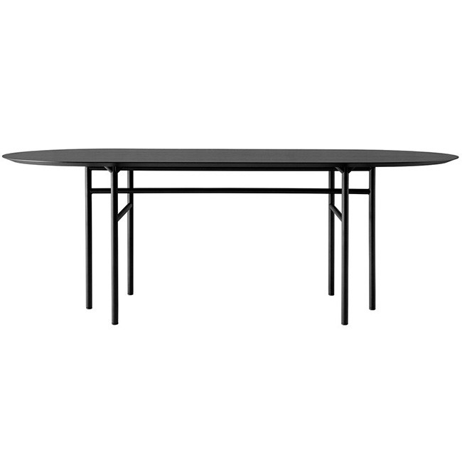 메누 스날게이드 테이블 오벌 210 x 95 cm 블랙 오크 15015