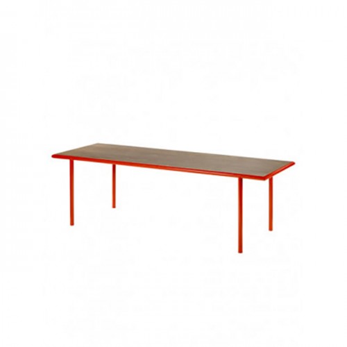 발레리 오브젝트 WOODEN 테이블 직사각형 - RED & 월넛 14798