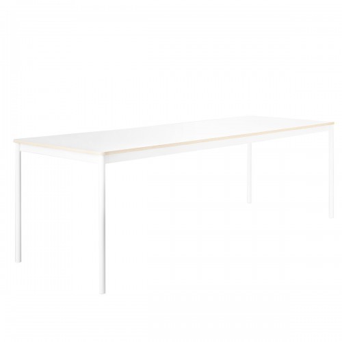 무토 베이스 테이블 (190x85cm) - 화이트 라미네이트 & 14615