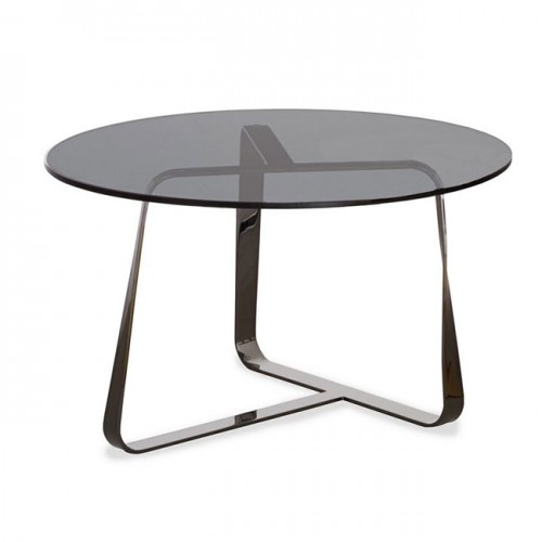 DESALTO TWISTER - Round 크리스탈 and steel 커피 테이블 14002