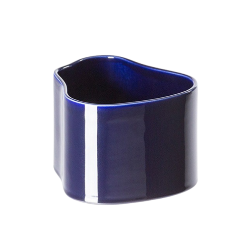 아르텍 리히티에 플랜트 팟S Shape A small 블루 glaze H 12 x 20 5 16 cm 22281