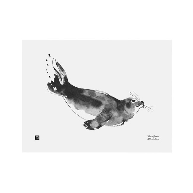 TE이엠유 Järvi Illustrations 링ED Seal poster 30 x 40 cm 23698