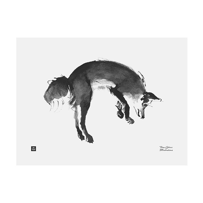 TE이엠유 Järvi Illustrations Leaping fox poster 40 x 30 cm 23686