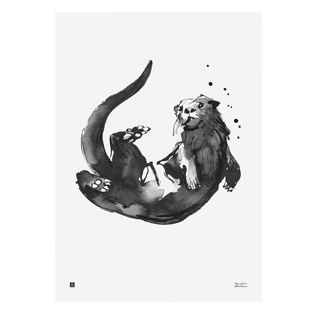TE이엠유 Järvi Illustrations Otter poster 50 x 70 cm 23685
