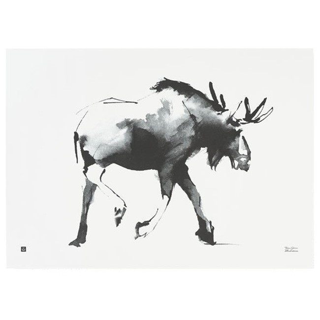 TE이엠유 Järvi Illustrations Elk poster 70 x 50 cm 23679